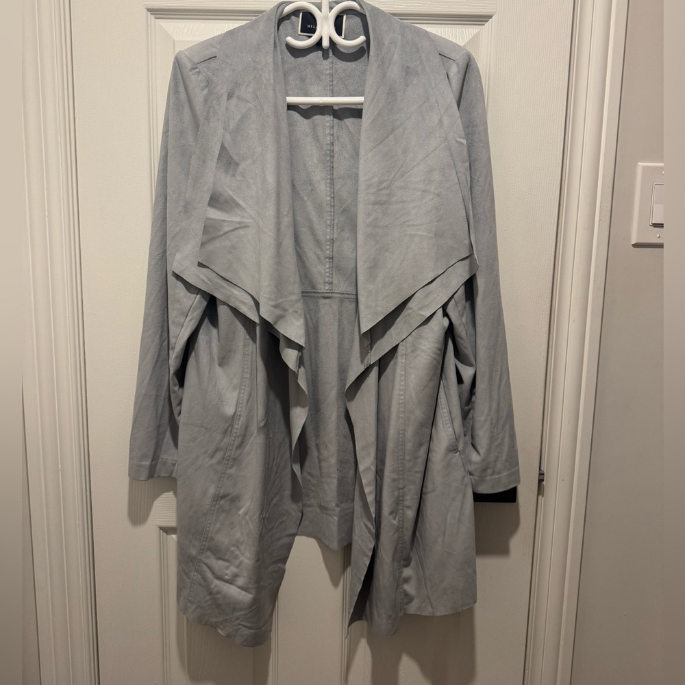 Elegant Light Gray Trench Coat